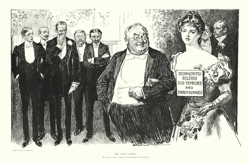 Egyetlen gyermeke (litográfia) alkotó: Charles Dana Gibson