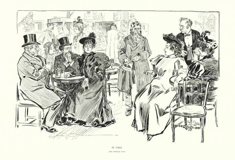 Párizsban (litográfia) alkotó: Charles Dana Gibson