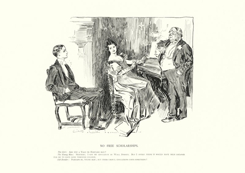 Nincs ingyenes ösztöndíj (litho) alkotó: Charles Dana Gibson