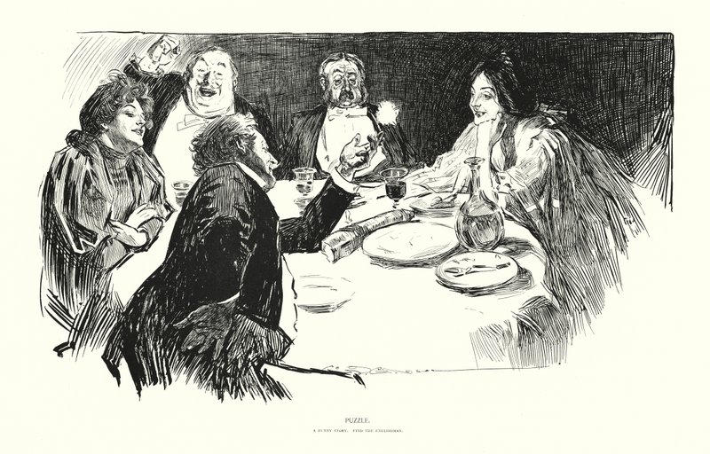 Puzzle (litográfia) alkotó: Charles Dana Gibson