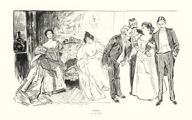 Puzzle (litográfia) alkotó: Charles Dana Gibson