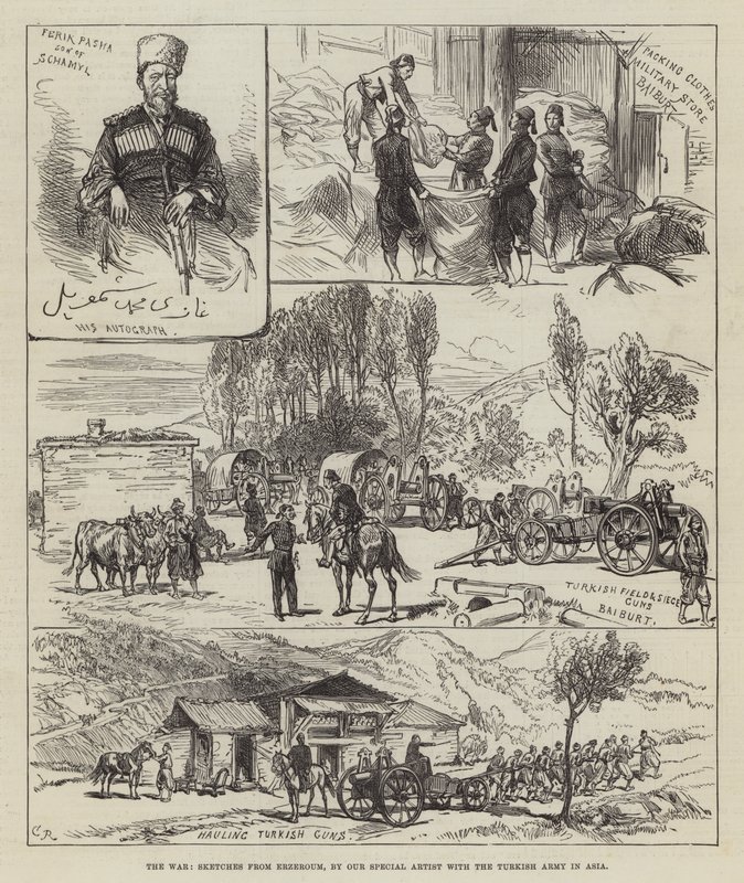A háború, vázlatok Erzeroumból alkotó: Sir John Charles Robinson