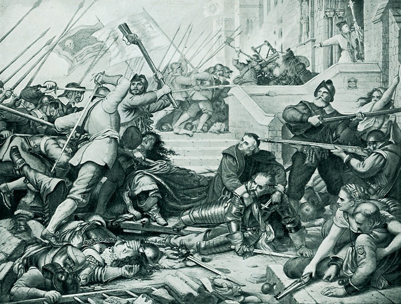 Basing House védelme alkotó: Charles West Cope
