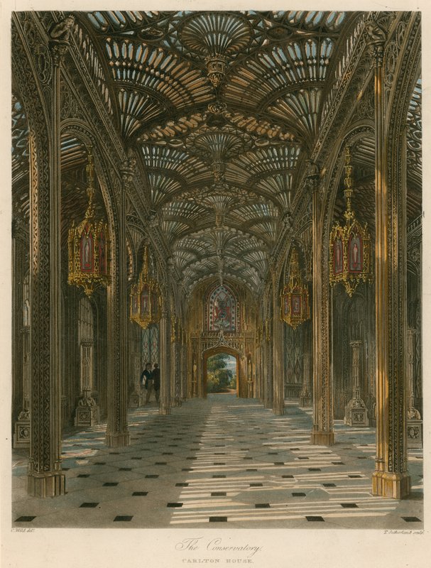 A Conservatory, Carlton House, London alkotó: Charles Wild