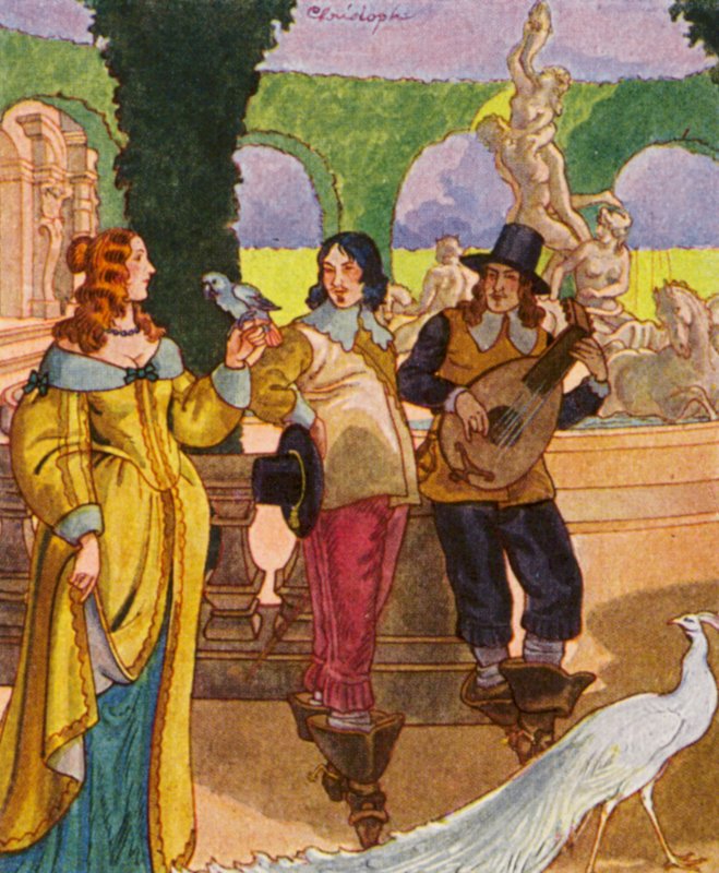Lustgarten / Élménykert (színes litográfia) alkotó: Christophe (1856 1945)