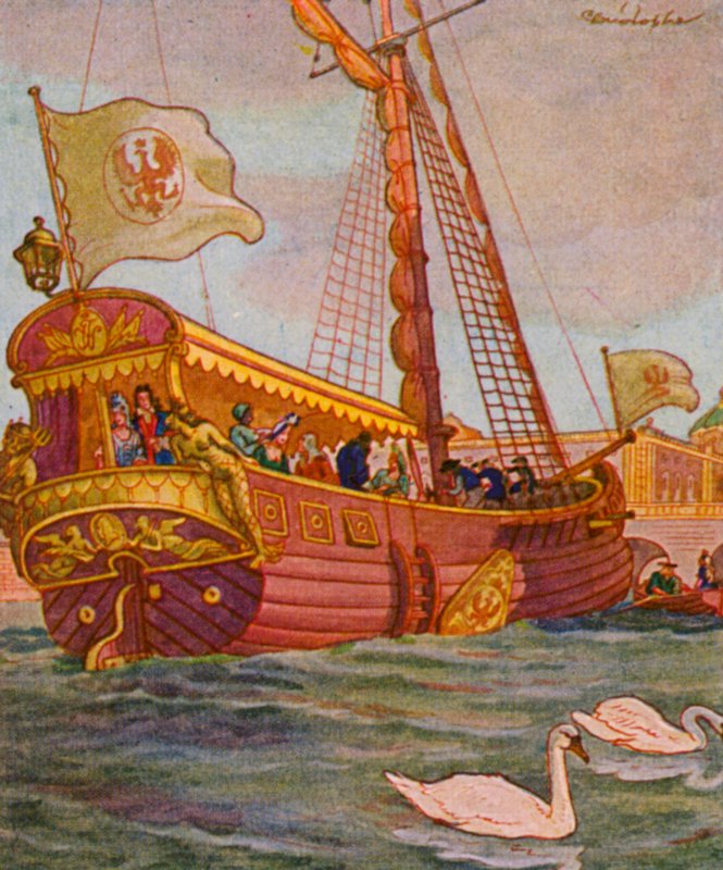 Lustyacht / Pleasure Yacht (színes litográfia) alkotó: Christophe (1856 1945)