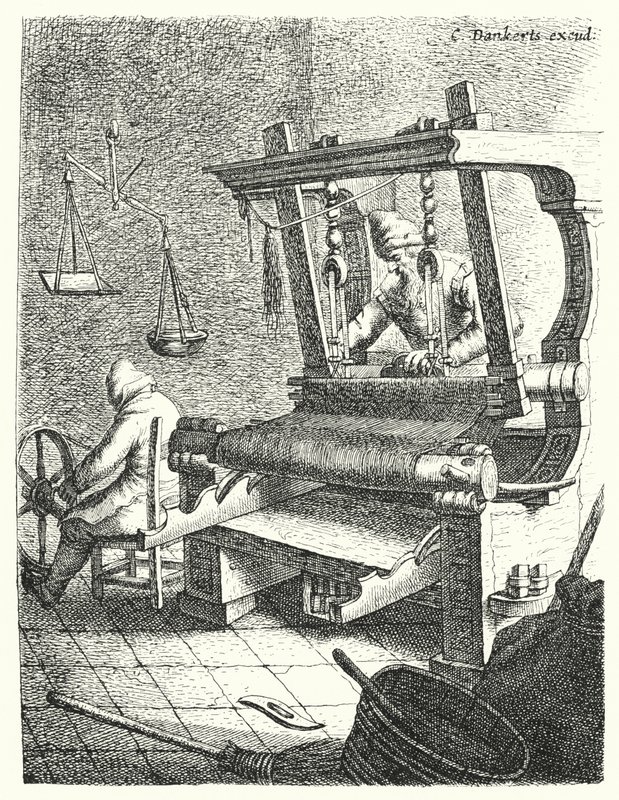 A szövő (metszet) alkotó: Cornelis I Danckerts
