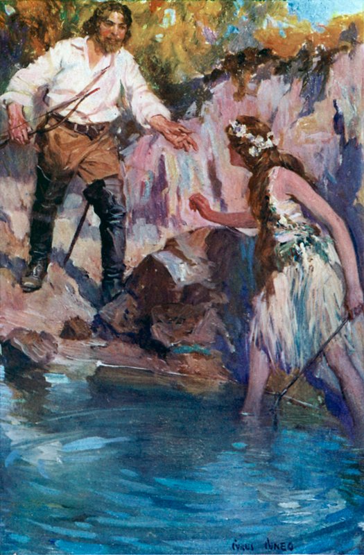 Illusztráció a Westward Ho! alkotó: Cyrus Cuneo
