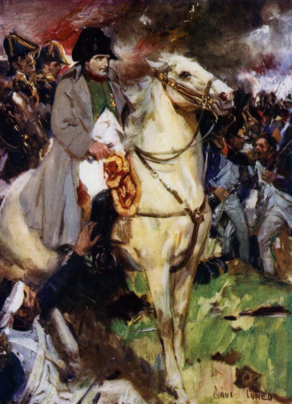 Napóleon Waterlooban (színes litó) alkotó: Cyrus Cuneo