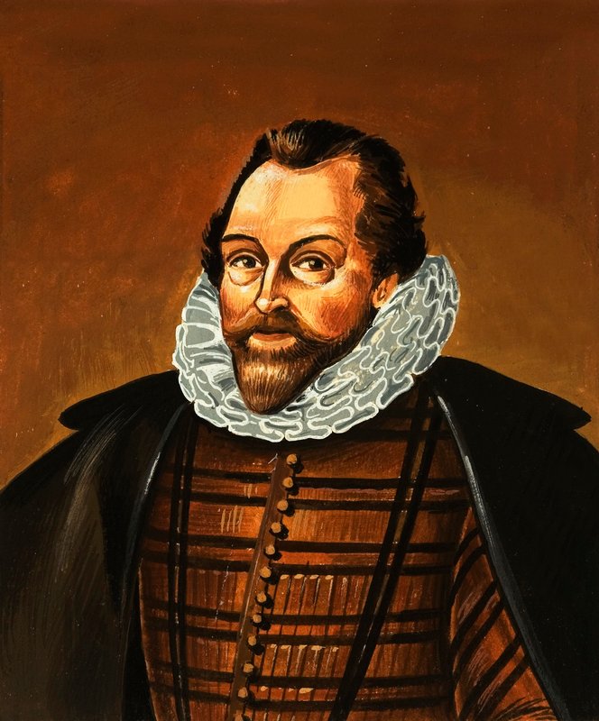 Sir Francis Drake (guache papíron) alkotó: Dan Escott