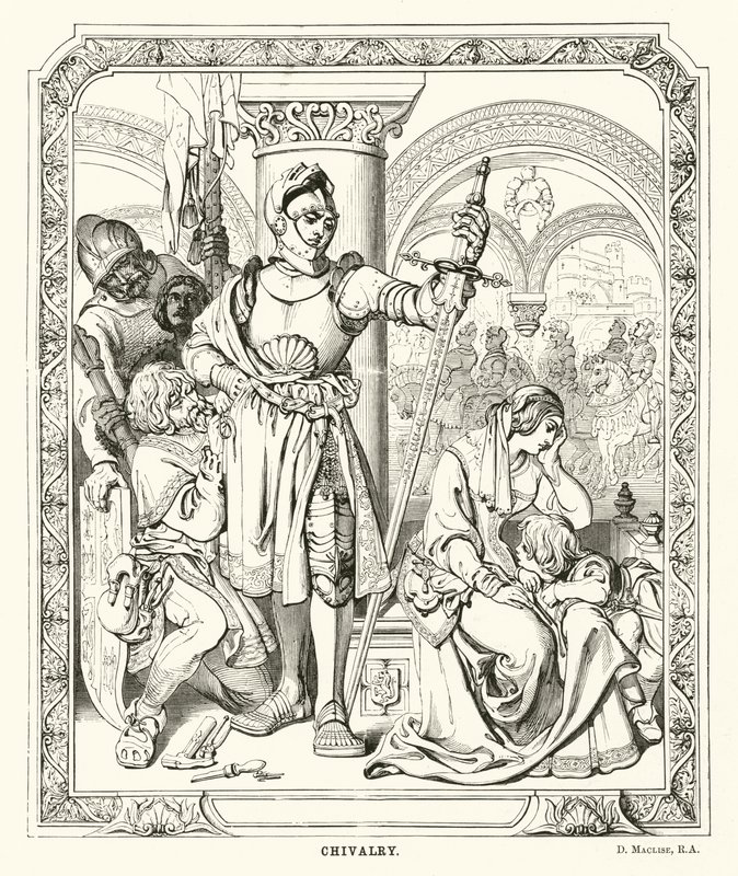 lovagiasság (metszet) alkotó: Daniel (after) Maclise