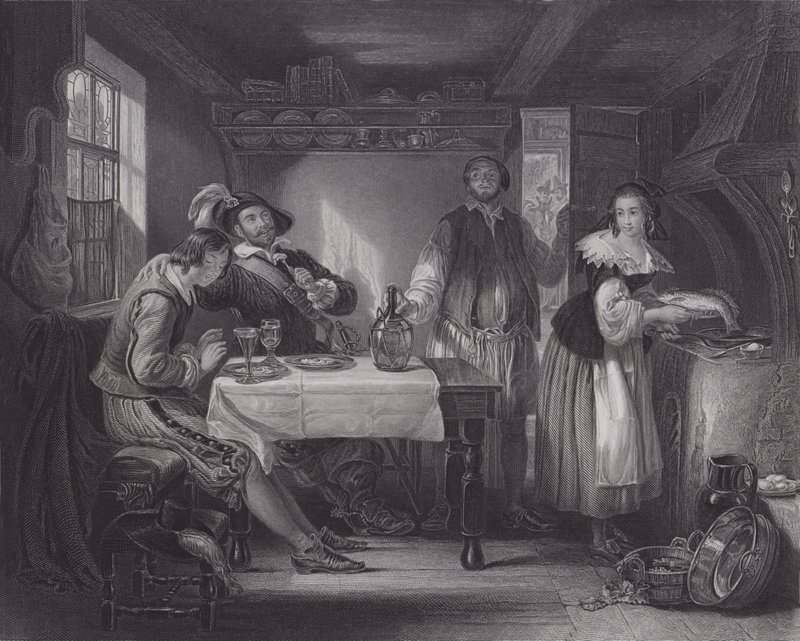 Gil Blas Pennaflornál (metszet) alkotó: Daniel (after) Maclise