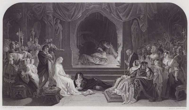 Hamlet (metszet) alkotó: Daniel (after) Maclise