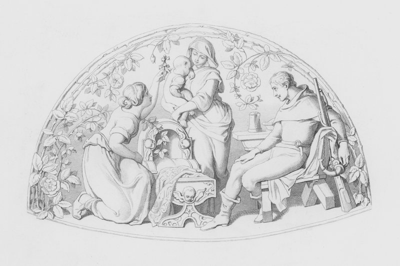 Shakespeare, A csecsemő (metszet) alkotó: Daniel (after) Maclise