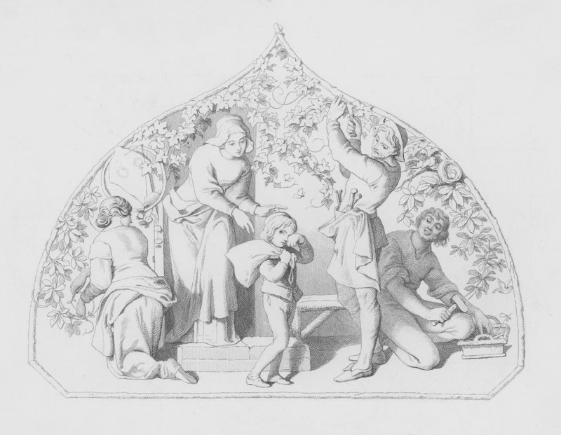 Shakespeare, Az iskolás fiú (metszet) alkotó: Daniel (after) Maclise
