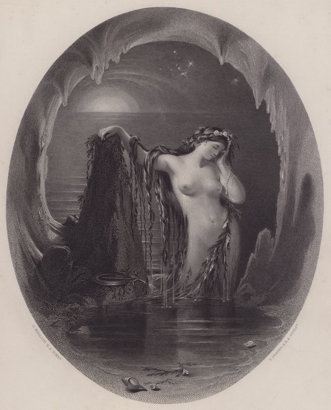 A hárfa eredete (metszet) alkotó: Daniel (after) Maclise