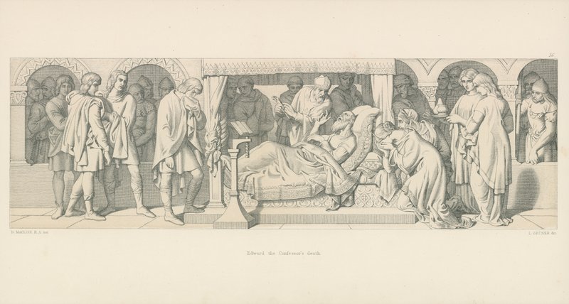 Gyóntató Edward halála alkotó: Daniel Maclise
