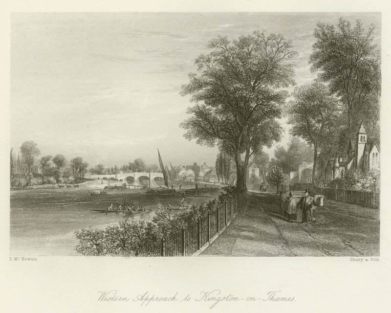 Kingston-on-Thames nyugati megközelítése alkotó: David Hall McKewan
