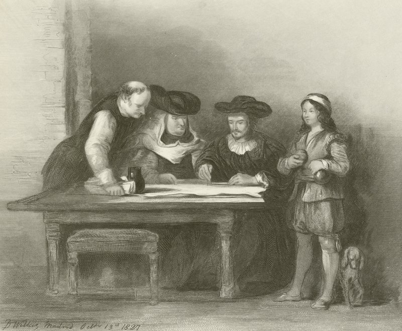 Kolumbusz a La Rabida kolostorban alkotó: David Wilkie