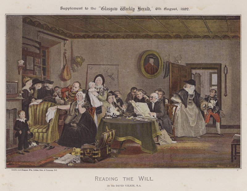 A Végrendelet olvasása alkotó: David Wilkie