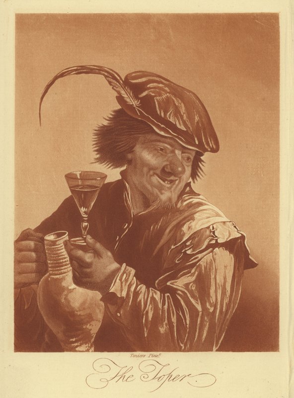 The Toper (metszet) alkotó: David the Younger (after) Teniers