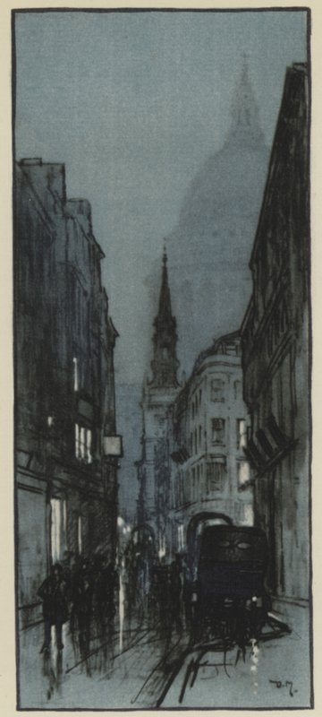 Szent Pál-székesegyház a Watling Street felől alkotó: Donald Maxwell