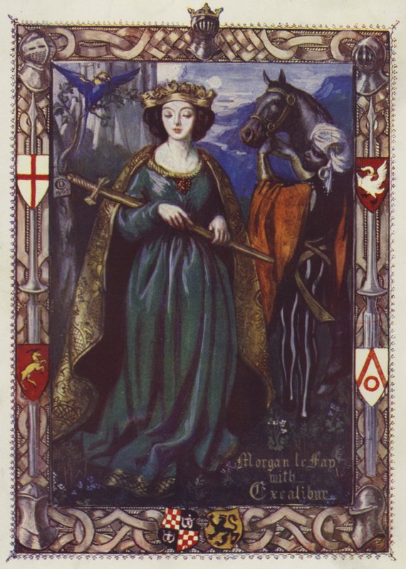 Morgan Le Fay az Excaliburral alkotó: Dora Curtis