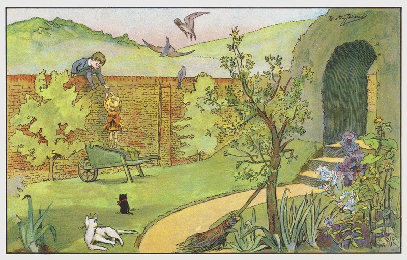 A kert fala fölött alkotó: Dorothy Furniss