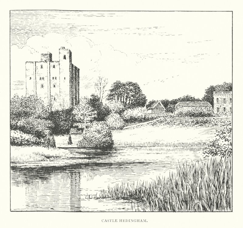 Castle Hedingham (litográfia) alkotó: Duncan Moul