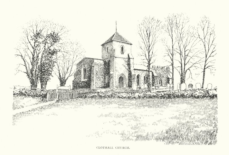 Clothall templom (litográfia) alkotó: Duncan Moul