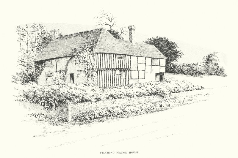 Filching Manor House (litográfia) alkotó: Duncan Moul