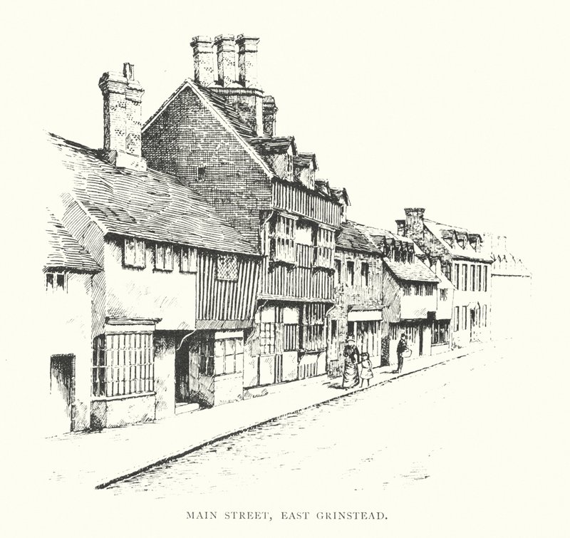 Fő utca, East Grinstead (litográfia) alkotó: Duncan Moul