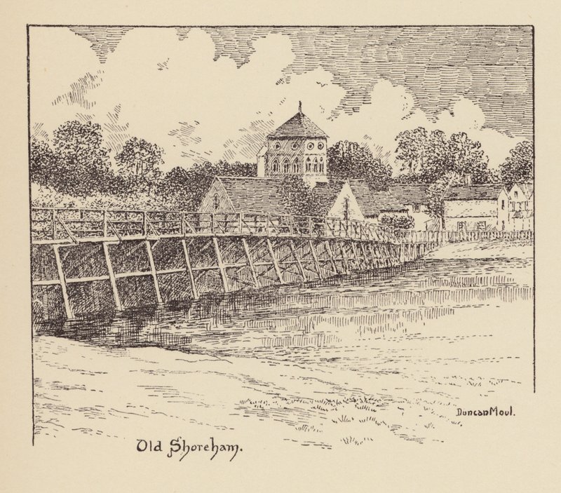 Sussex: Old Shoreham (litográfia) alkotó: Duncan Moul
