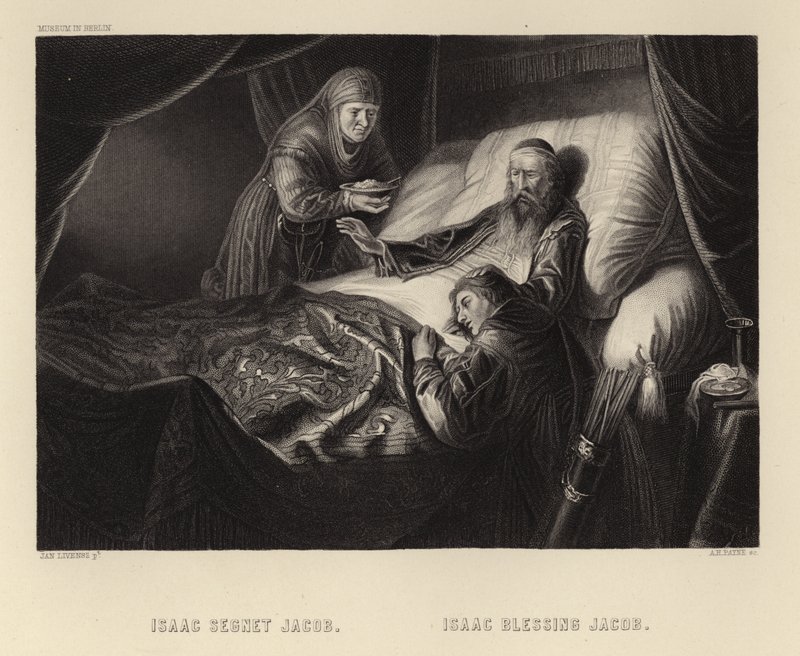 Izsák áldja Jákóbot alkotó: Dutch School