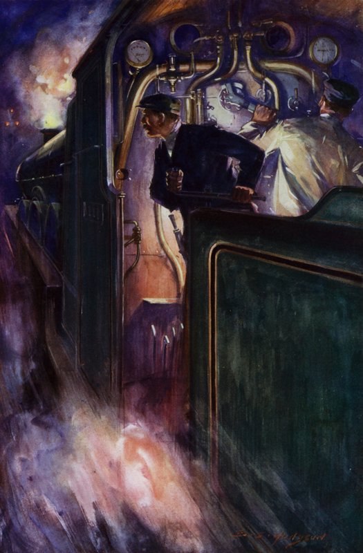 The Night Mail (színes litó) alkotó: E. S. (after) Hodgson