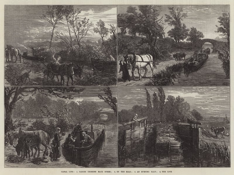 Canal Life alkotó: Ebenezer Newman Downard