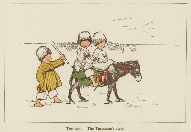 Turkesztán, a turcománok lovagoltak alkotó: Edith Farmiloe