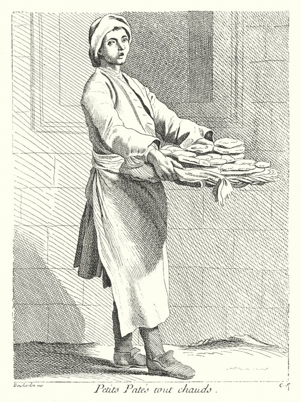 Sütemény eladó (metszet) alkotó: Edmé (after) Bouchardon