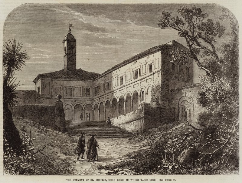 A Róma melletti Szent Onofrio kolostor, amelyben Tasso meghalt alkotó: Edmund Morison Wimperis