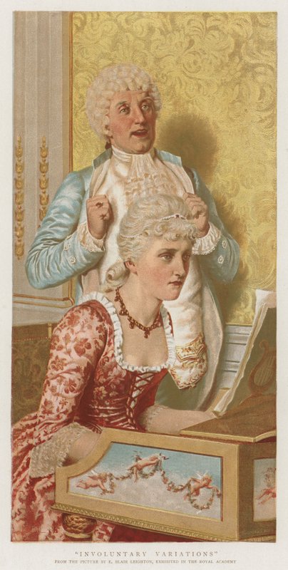 Akaratlan variációk (chromolitho) alkotó: Edmund Blair Leighton
