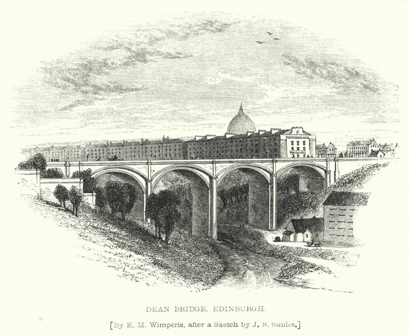 Dean Bridge, Edinburgh (metszet) alkotó: Edmund Morison (after) Wimperis