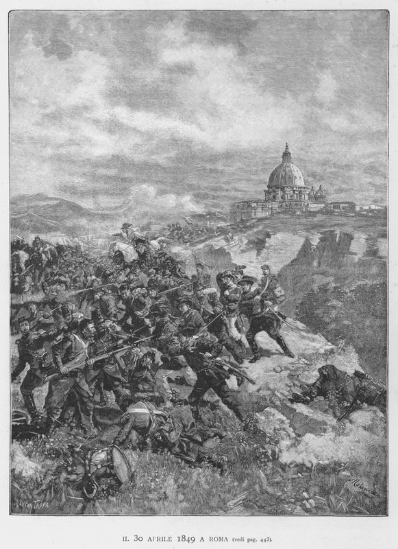 1849. április 30. Rómában (metszet) alkotó: Edouardo Matania