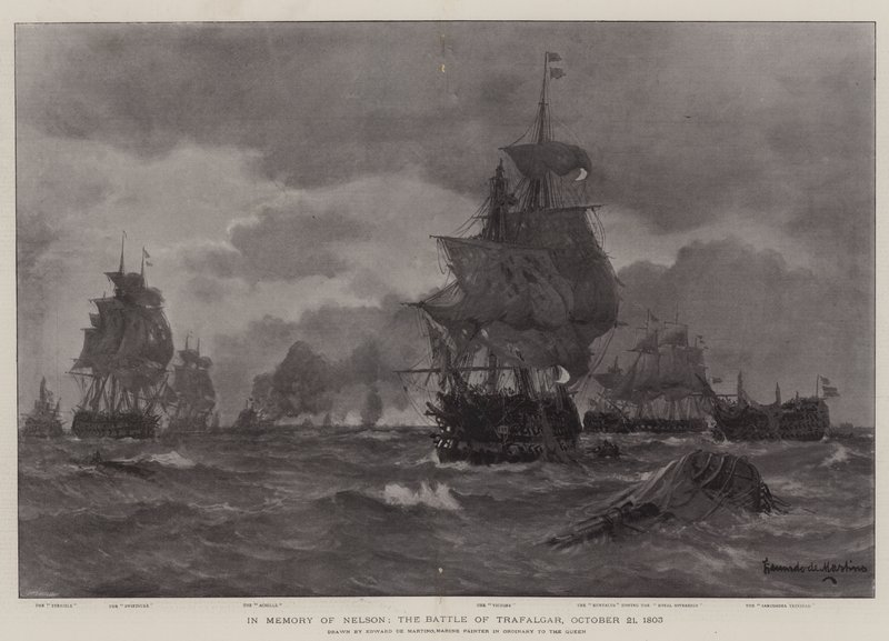 Nelson emlékére a trafalgari csata, 1803. október 21 alkotó: Eduardo de Martino
