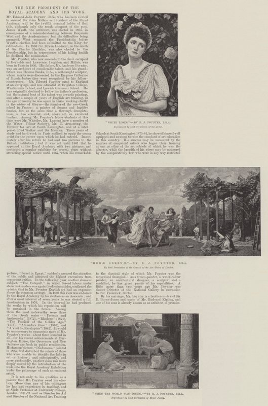 A Királyi Akadémia új elnöke és munkája alkotó: Edward John Poynter