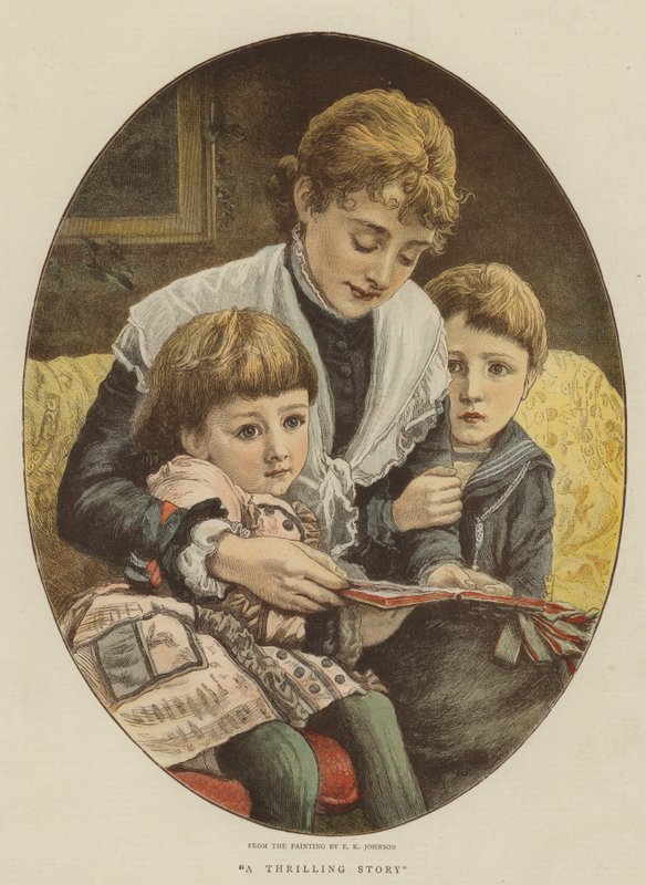 Egy izgalmas történet (chromolitho) alkotó: Edward Killingworth Johnson