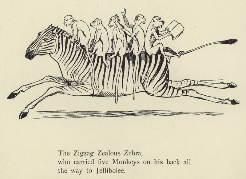 A cikkcakkos buzgó zebra alkotó: Edward Lear