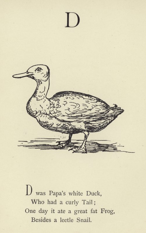 A D betű alkotó: Edward Lear
