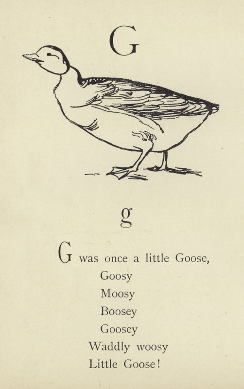 A G betű alkotó: Edward Lear