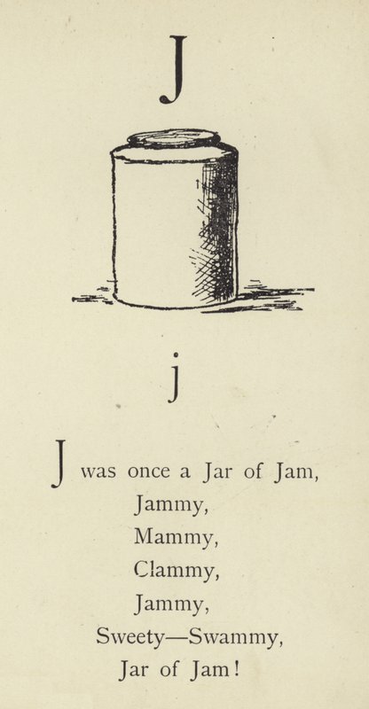 A J betű alkotó: Edward Lear