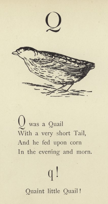 A Q betű alkotó: Edward Lear